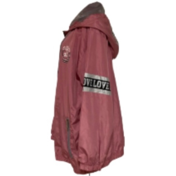 EUC Thrill 94 Pink+Black+Reflective Gray Lightweight Hooded WindbreakerJacket 3X - Picture 2 of 14